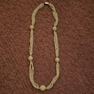 Chic Gold Beaded Necklace